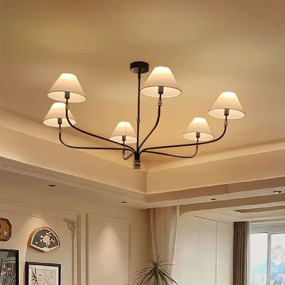 2025 Mid Century Chandelier Minimalist Wrought Iron Light Designer Black Amd Gold Lights Country Hall Bedroom Dining Room Lighti