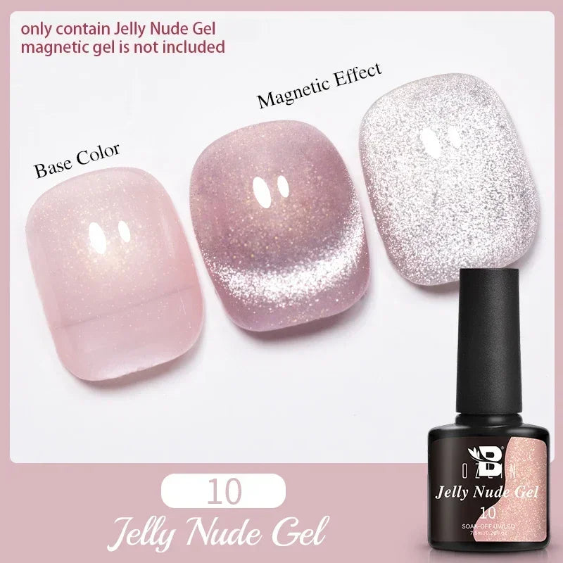 7.5ml Golden Light  Magnetic Gel Golden Gems Magnetic Gel Nail Polish Cat Nail Sparkling Glitter Semi Permanent Varnish
