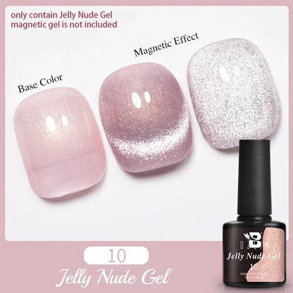 7.5ml Golden Light  Magnetic Gel Golden Gems Magnetic Gel Nail Polish Cat Nail Sparkling Glitter Semi Permanent Varnish