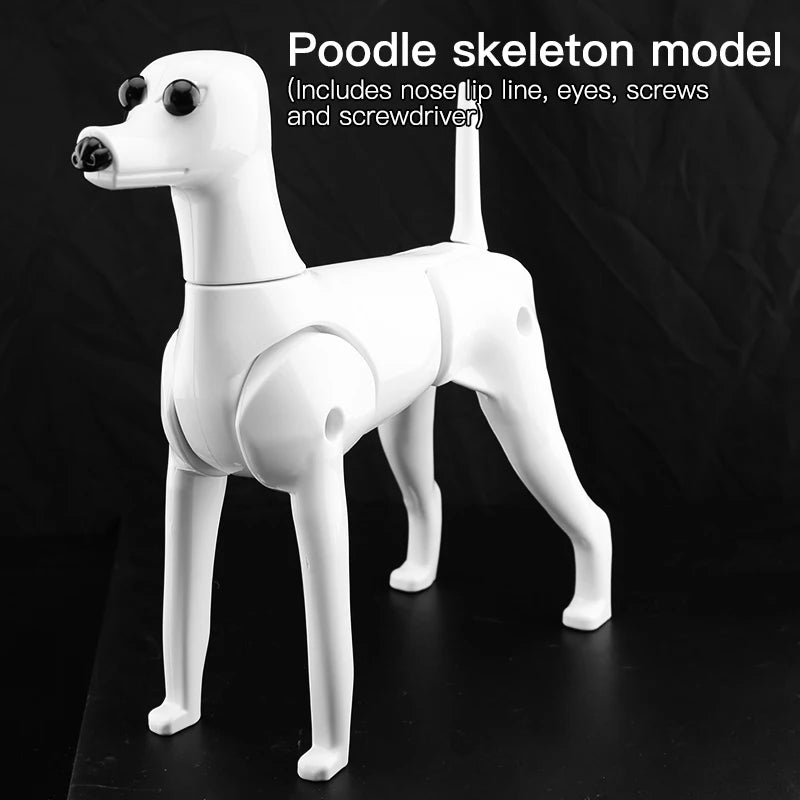 Fenice Pet Simulation Hair Grooming Fake Dog Model Practice Dog Standard Skeleton Model Dog Full Body Fake Hair