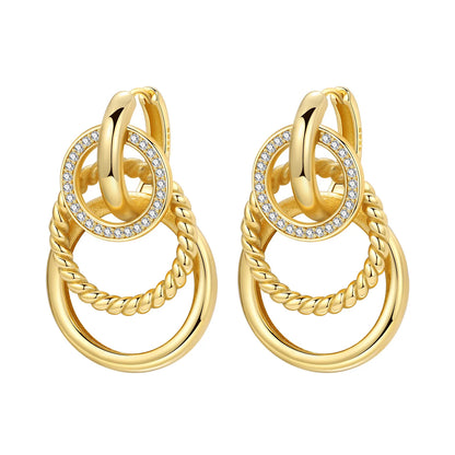 Original 925 Sterling Silver Heart Vintage Luxury Earrings Fashion 18K Gold Hoop Earrings for Women Piercing Jewelry Aretes 2026