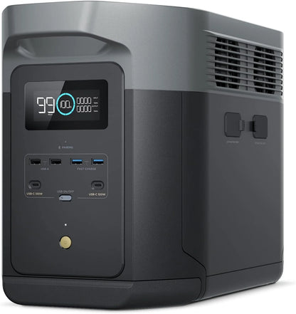 2400W Portable Power Station LFP Solar Generator 2048Wh Fast Charging 1 Hour Home Backup Solar Panel Optional