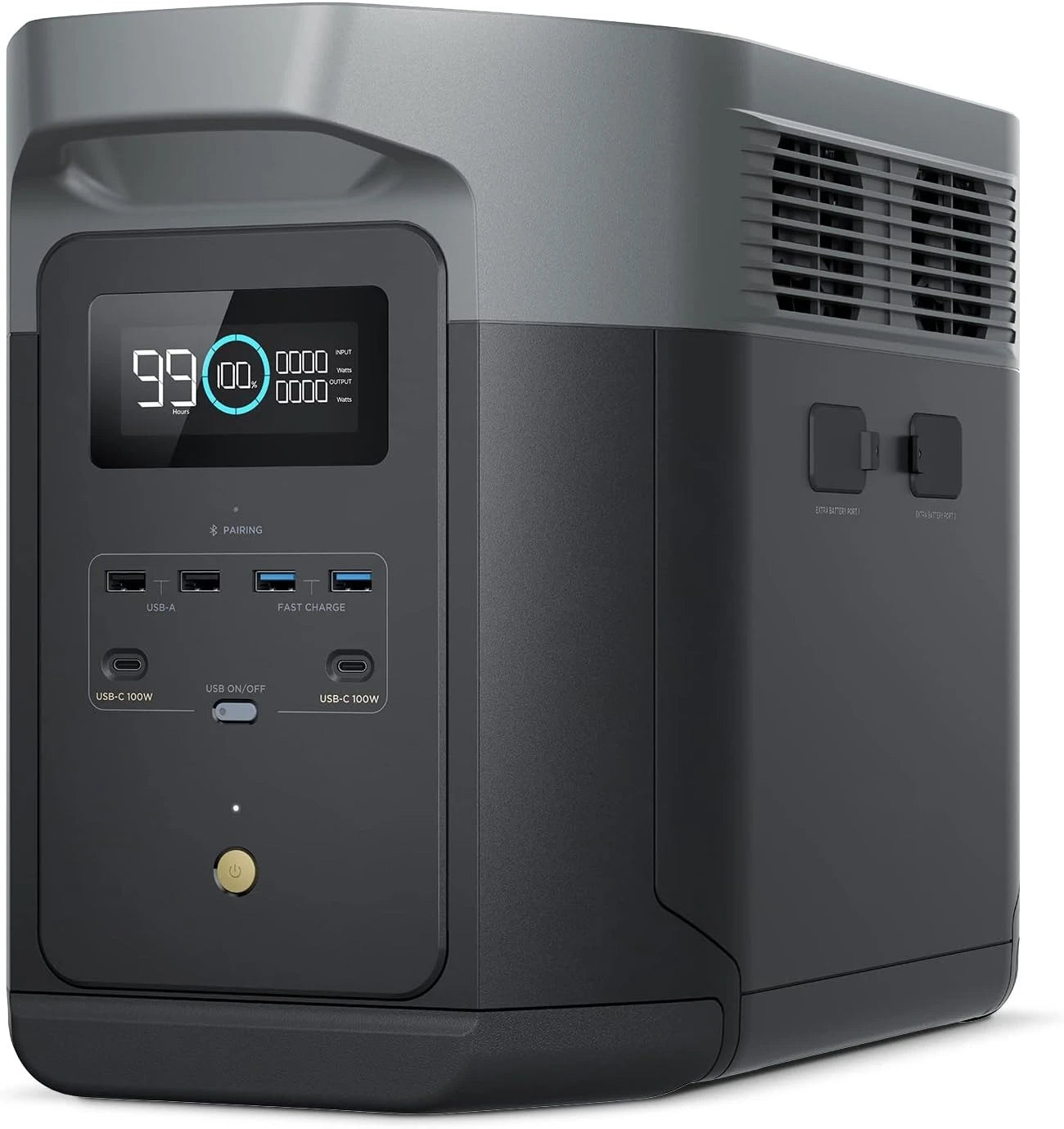 2400W Portable Power Station LFP Solar Generator 2048Wh Fast Charging 1 Hour Home Backup Solar Panel Optional