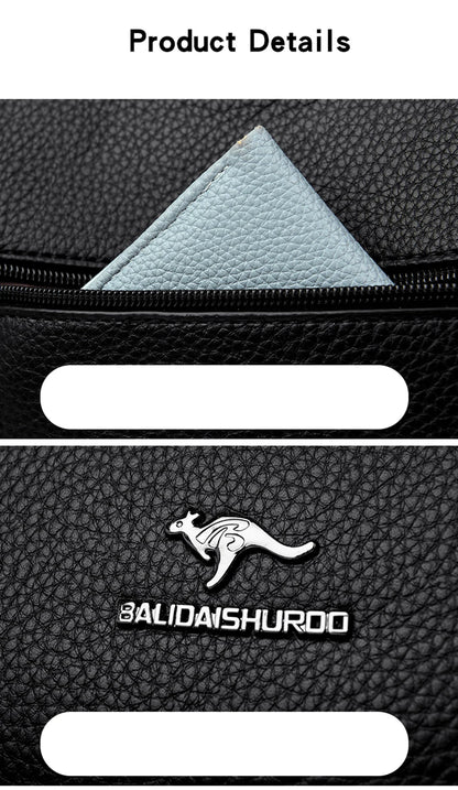 Women's Luxury Designer Top-Handle Bags Soft Leather Handbag Ladies Solid Color Shoulder Crossbody Bag Messenger Commuting Sac