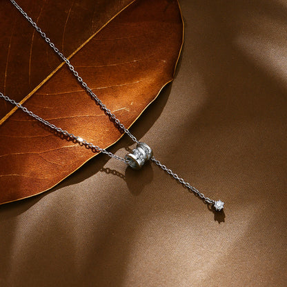 CHARMING 2025 Minimalist Moissanite Necklace Round Wheel Pendant 925 Sterling Silver for Women Men Wedding Fine Jewelry Hot Sale