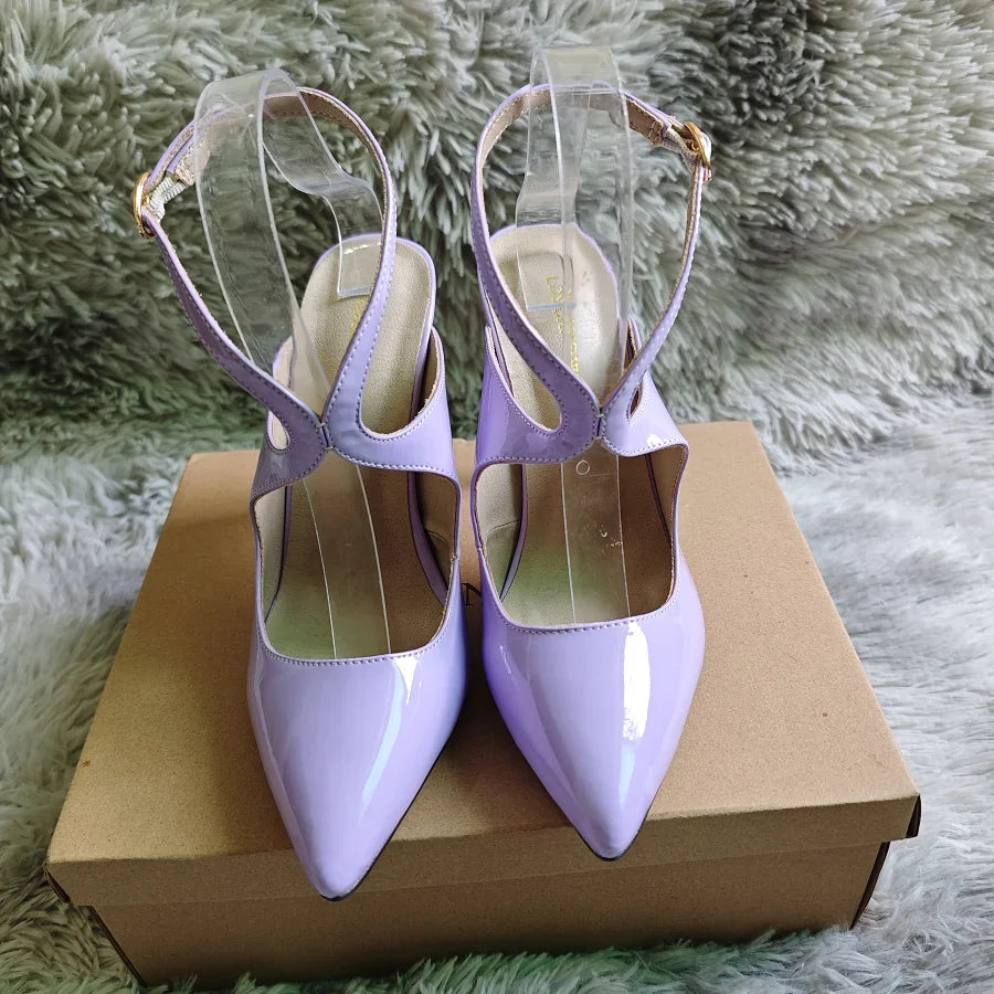 Women Sandals Hollow Jazz Dance Sexy Pumps 11cm Pointed Toe High Heels Ankle Strap Stilettos Nighclub Party Dress Wedding Shoes