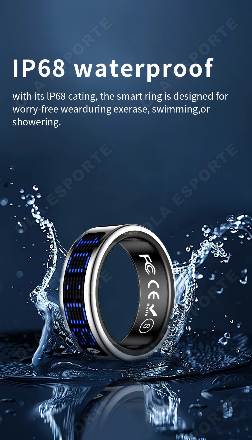 2026 Smart Ring with Touch Display Screen, Wireless Charging, Health Manager, 5 ATM Waterproof For Men Women Smart Rings R12 R08