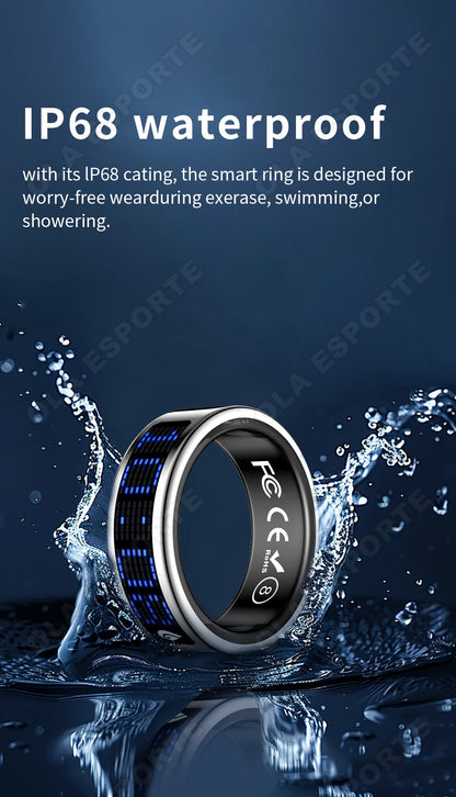 2026 Smart Ring with Touch Display Screen, Wireless Charging, Health Manager, 5 ATM Waterproof For Men Women Smart Rings R12 R08