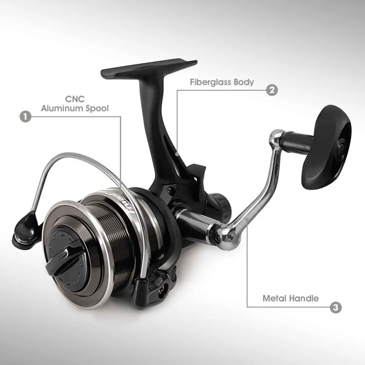 Fishing Reel Double Brake Design 8KG Max Drag 8BB 4000-5000H CNC Aluminum Left/Right Interchangeable Spinning Reel