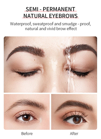 ICONSIGN Natural Vegan Brow Tint Kit 3 in 1 Camellia Extract Gentle Long Lasting No Need Mixing Easy Use Eyelash&Eyebrow Dye Set