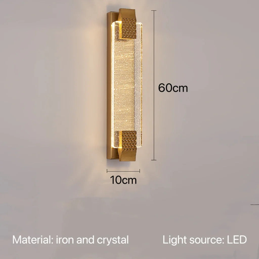 Modern Luxury Crystal Wall Lamp Bedroom Bedside Corridor Stairway Hallway Restaurant Kitchen Background Wall Led Light Sconce