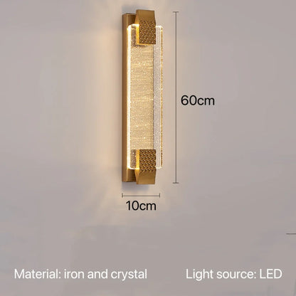 Modern Luxury Crystal Wall Lamp Bedroom Bedside Corridor Stairway Hallway Restaurant Kitchen Background Wall Led Light Sconce
