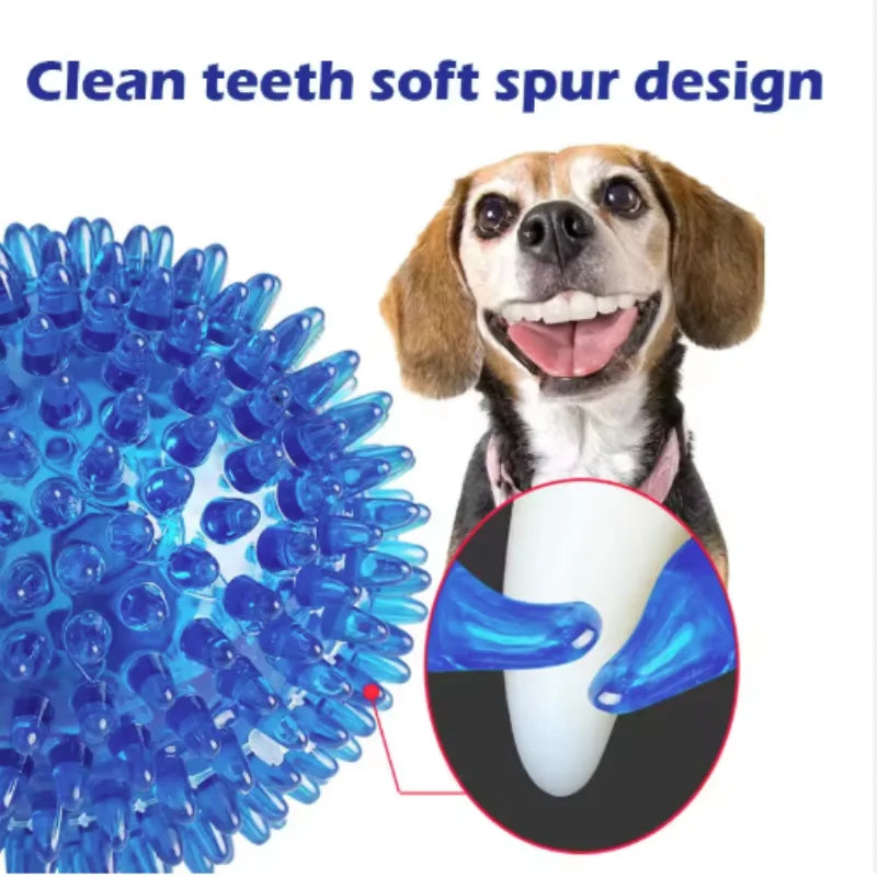Pet Tooth Cleaning Sounding Chew Ball - Thornless Chewing Toy for Puppy Training Teeth Accessories for Cats And Dogs