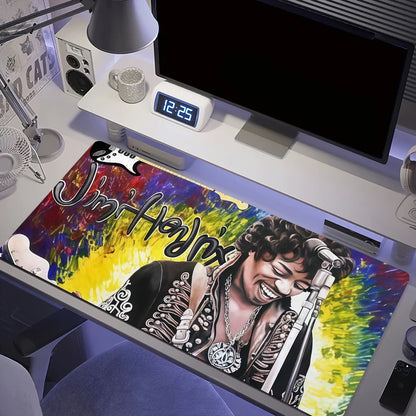 Singer J-JIMI HENDRIX THE Last Experience Mouse Pad Large Desk Mat Keyboard Ergonomic Office Rubber Game PC Non-slip Anti-fray H