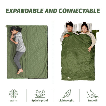 Naturehike Sleeping Bag LW180 Outdoor Ultralight Portable Waterproof Summer Sleeping Bag Envelope Cotton Camping Sleeping Bag