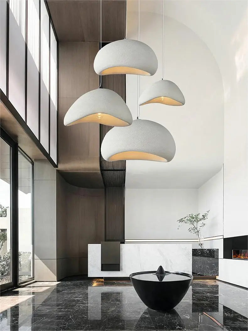 Nordic Wabi Sabi Pendant Lamps Dining Room Lighting Modern Living Room Bedroom LED Ceiling Chandelier Loft Lustre Hanging Lights