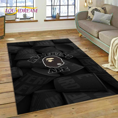 3D Printing B-BAPE Fashion Carpet Rug for Bedroom Living Room Home Sofa Decoration,Children Game Large Decor Floor Mat Gift