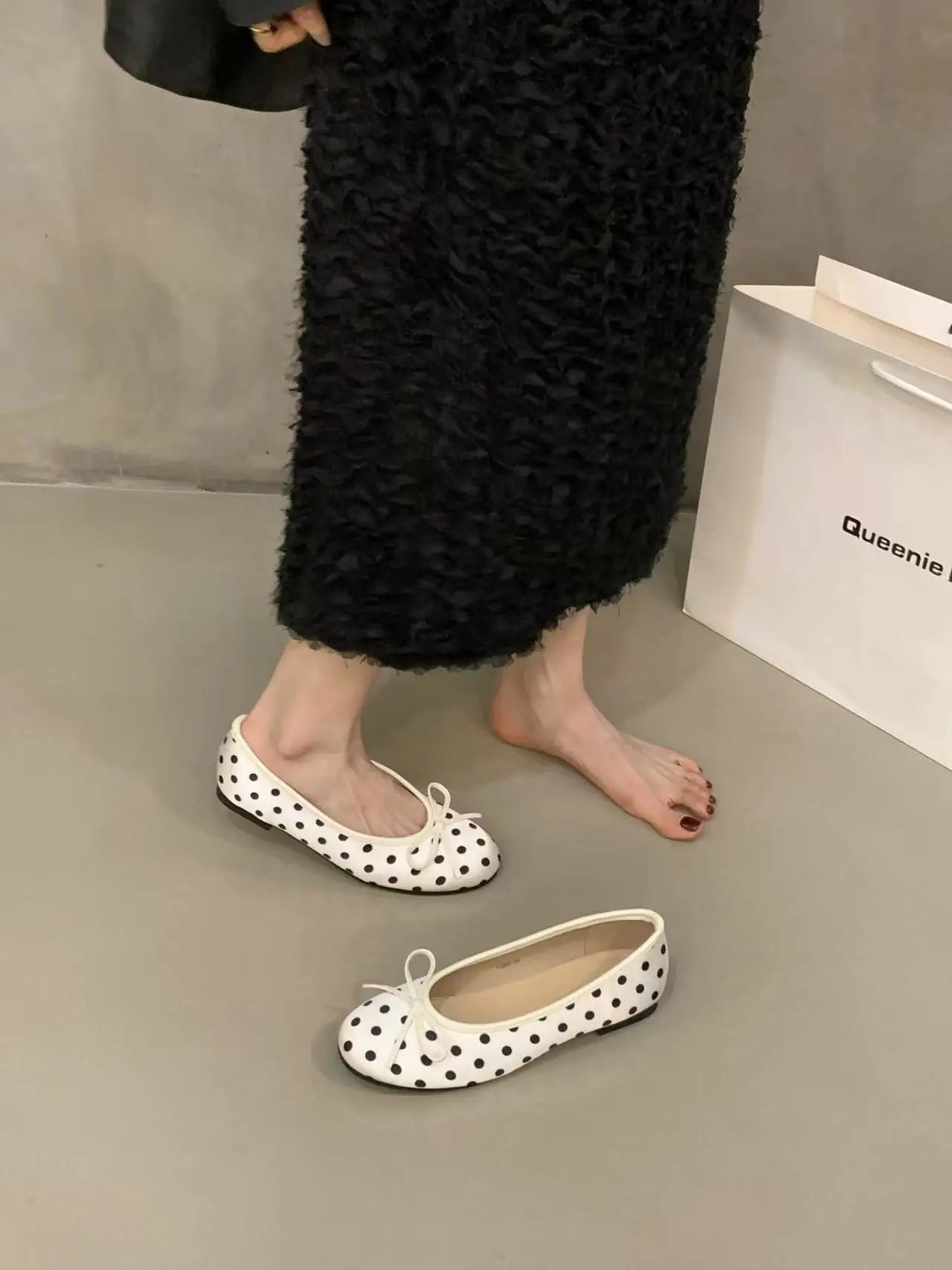 YNPO Fashion Silk Women Ballet Flats Shoes Luxury Designer Shallow Female Round Toe Butterfly-Knot Ladies Slides Shoes
