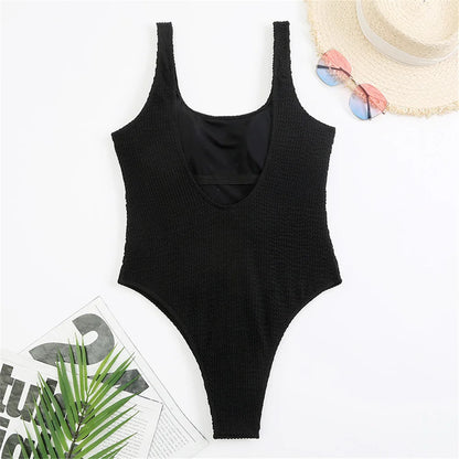 2026 Sexy Women One Piece Swimsuit Swimwear Female Solid Push Up Thong Bather Bathing Suit Monokini Brazilian Swimming Suits