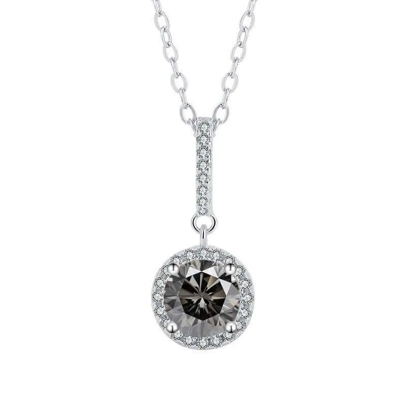 TY D VVS1 Moissanite Pandent Necklace GRA Certified 0.5-2ct Lab Diamond s925 Sterling Silver Dainty Necklaces for Women