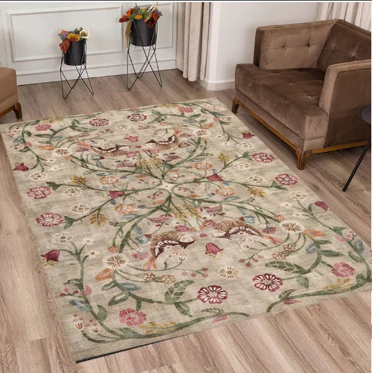 Abstract Marble Area Rug Earth Tone Living Room Rug Modern Fluid Art Carpet, Elegant Floor Decor Washable Rug Non Slip Rugs
