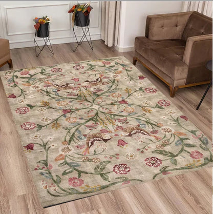 Abstract Marble Area Rug Earth Tone Living Room Rug Modern Fluid Art Carpet, Elegant Floor Decor Washable Rug Non Slip Rugs