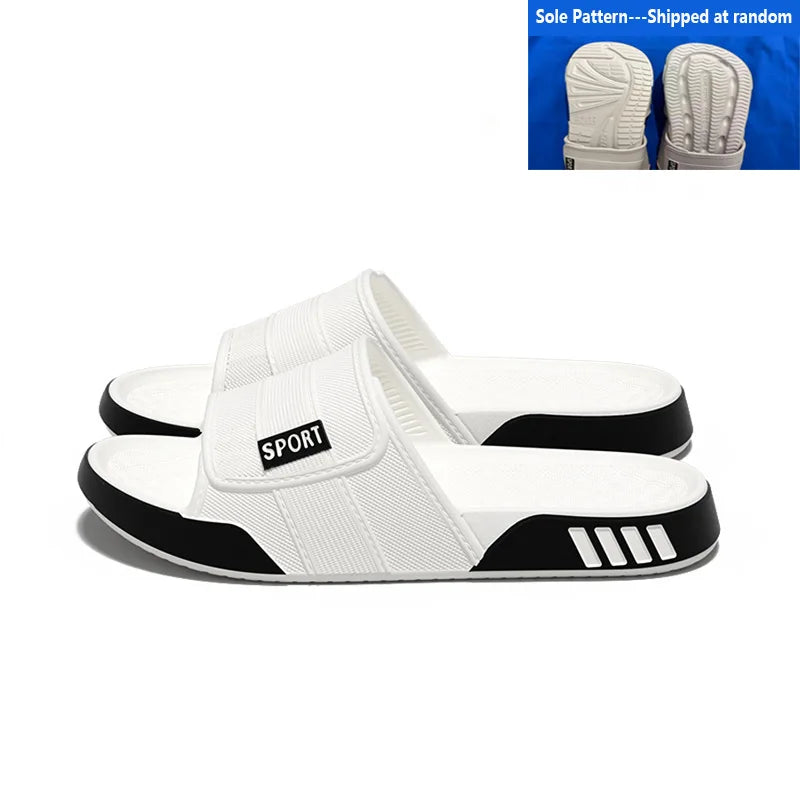 Big Size Men's Slippers Summer Ligtweight Indoor Home Slides EVA Shower Shoes Soft Sole Non-slip Outdoor Casual Beach Sandals