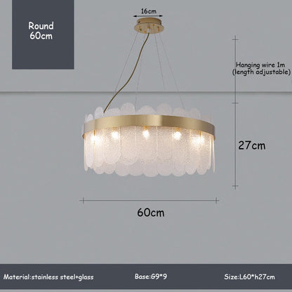 Modern Luxury Lustre Crystal Chandelier Living Room Ceiling Lights Dining Room LED Chandeliers Villa Gold Crystal Pendant Lamp