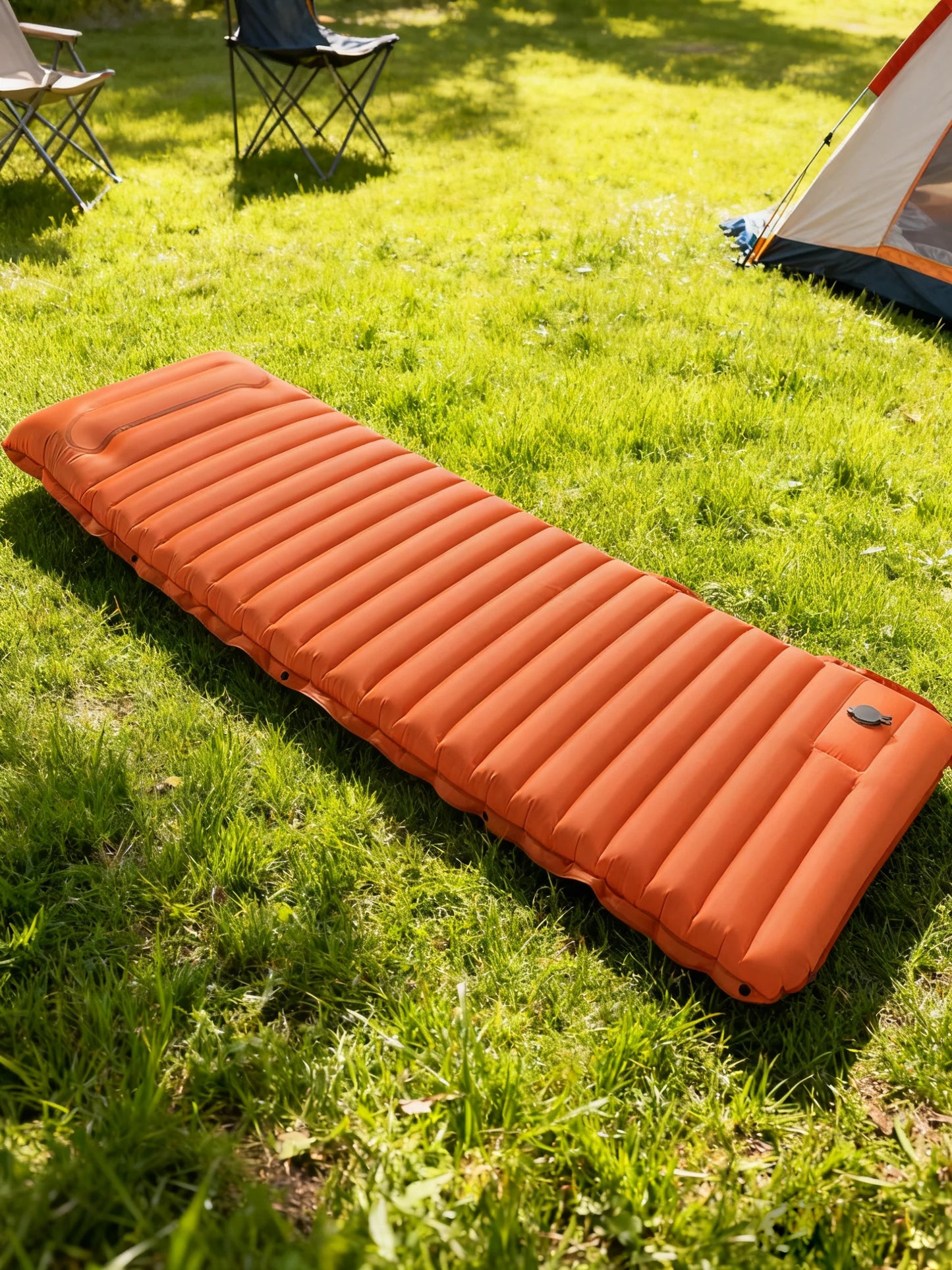 Extra Thick 4 Inch Camping Sleeping Pad Outdoor Camping Self-Inflating Mats Spliceable Hiking Fishing Sleeping Pad