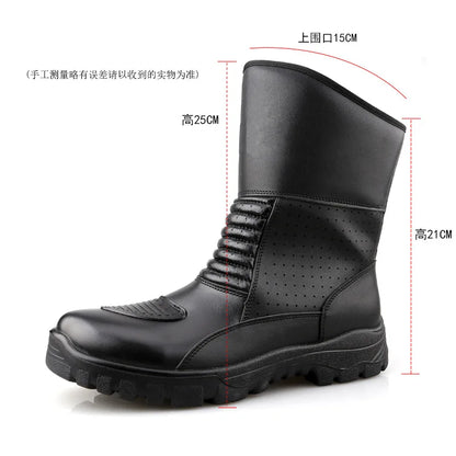 Breathable motorcycle riding shoes men long-legged suitable for riding motorcycles outdoor duty wear-resistant anti-slip boots