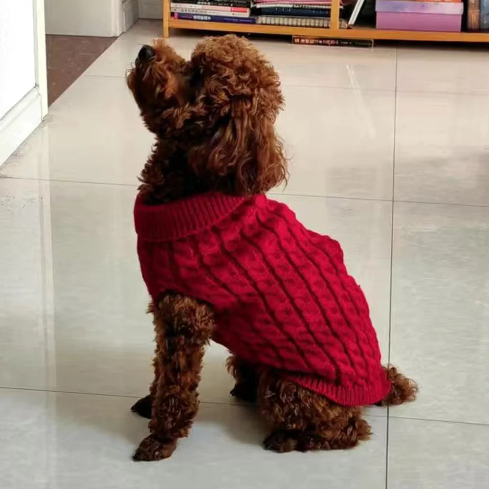 Classic Solid Chihuahua Puppy Dog Sweater for Small Dogs Winter Warm Pet Clothes Yorkshire Schnauzer Pullovers Disfraz De Perro