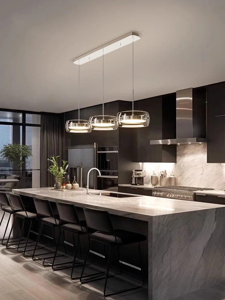 Modern Pendant Light Lamps, Home Decor Ring LED Lights for Living Room,Chandeliers for Dining Room Hanging Light Indoor Lighting