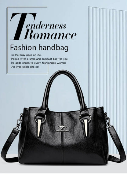 Genuine 3Layers High Quality Soft PU Leather Ladies Shoulder Crossbody Bags for Women  Luxury Handbags  Women  Designer A Main