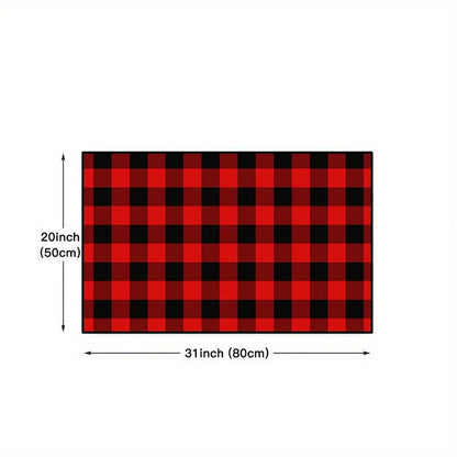 Black White Buffalo Plaid Floor Mats Home Decor Living Room Area Entrance Non-slip Rugs Balcony Hallway Bathroom Toilet Carpets