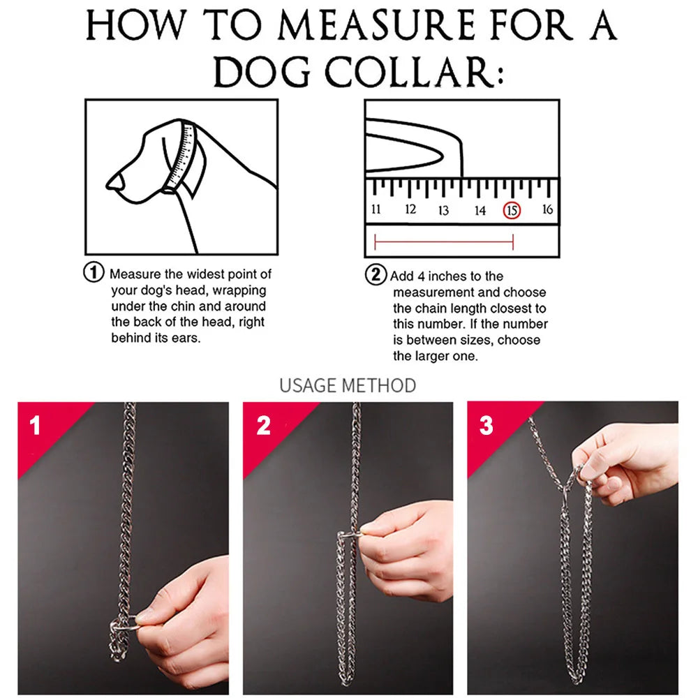 Heavy Duty 19mm Stainless Steel Dog Choke Chain Collar Pet Necklace Sliver 18K Gold Dog Cuban Link for Pit Bull Mastiff Bulldog