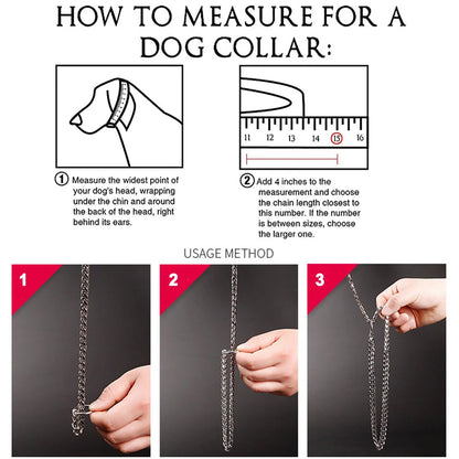 Heavy Duty 19mm Stainless Steel Dog Choke Chain Collar Pet Necklace Sliver 18K Gold Dog Cuban Link for Pit Bull Mastiff Bulldog