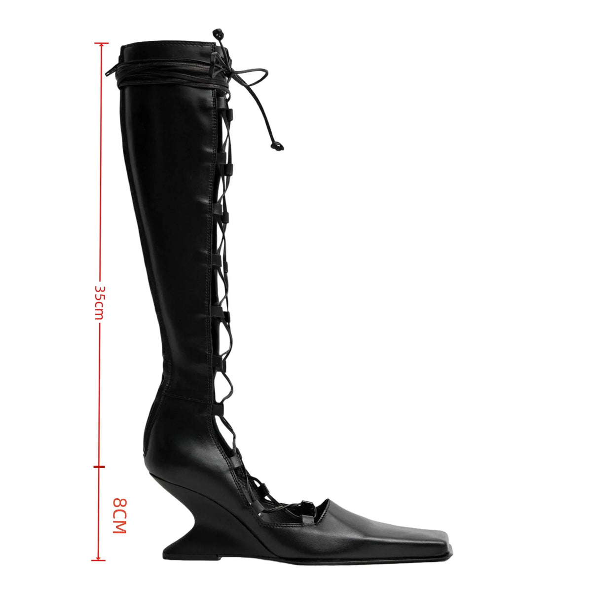 2026 Summer Hollow Out Strap Square Shaped Thick High Heels Summer Cool Boots Fashionable and Sexy Women's Sandals