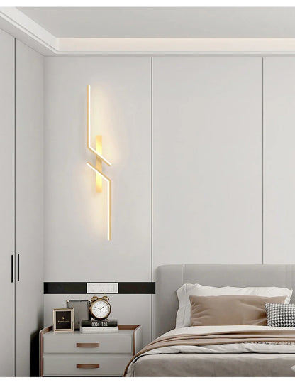 LED Wall Lamp Modern Minimalist Strip Wall Decor Lights Lighting For Bedroom Bedside Living Room TV Sofa Lobby Background Decor