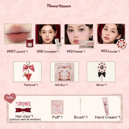 Flower Know Strawberry Cupid Box Collection Make Up Sets Cosmetics Full Set Palette Pressed Powder Blush Lipstick Mystery Box