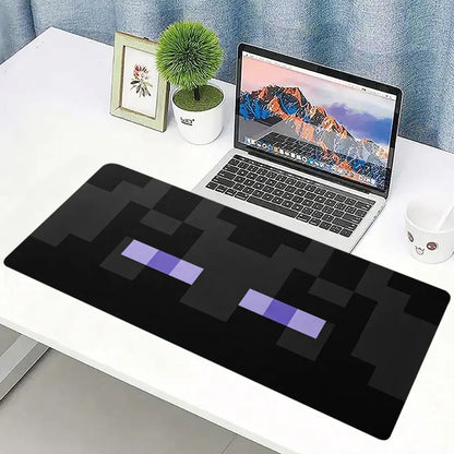 Black Square Eyes Mouse Pad Large Computer Office Game Table Mat Rubber Anti-slip Stitched Keyboard Mats 90x40 XXL Desk Pads