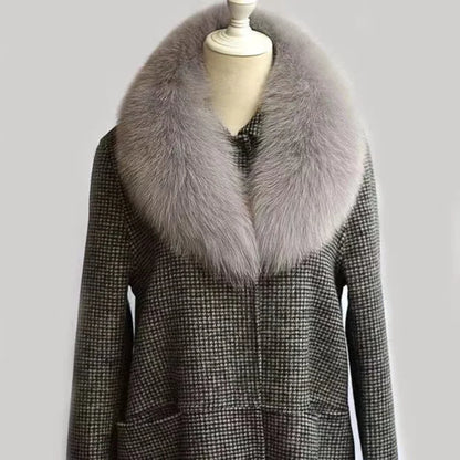 Winter Real Fox Fur Collar Woman Furry Natural Raccoon Fur Scarf Shawls Luxury Neck Warmer Wraps For Coat Fur Scarves Large Size