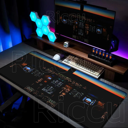 New Many Wallpaper Airplane Speedometer Mousepads Large 900x400mm Non-slip Mouse Pad Office Desk Mat Pc Gamer Table Mousepad XXL