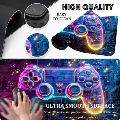 Cool game controller Mouse Pad Desk Mat with Stitched Edge xxl mousepads Rubber Anti-slip gamer Keyboard Rug gaming mats