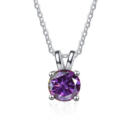 JoyceJelly 1ct 2ct Moissanite Pendant Necklace For Women Top Quality 925 Sterling Silver Wedding Party Bridal Fine Jewelry Gift