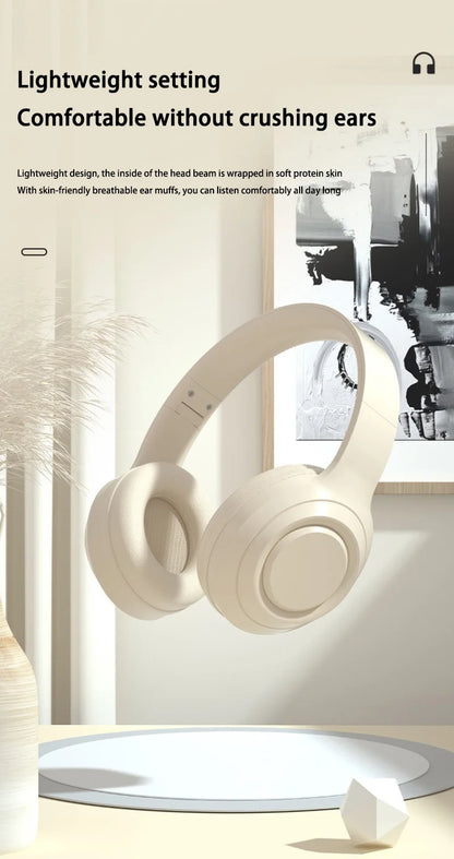 Lenovo Bluetooth 5.3 Earphones Over-ear Foldable Computer Wireless Headphones Gaming Headset 360° Stereo Sound Headset Original