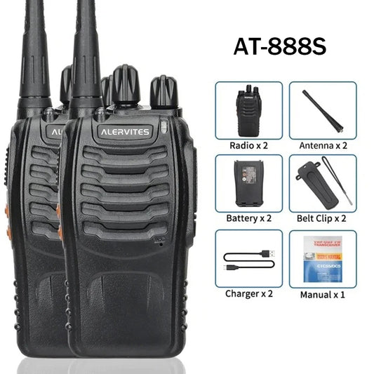 ALERVITES AT-888S 430-440MHz Walkie Talkie Wireless Frequency Copy Noise Reduction Encrypted Calls Mini Ham Radio