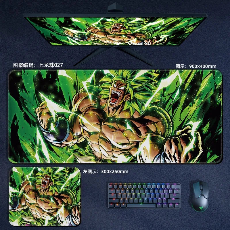 High Quality Print Dragon Ball Leather Mouse Pad Oversized Japanese Anime Nostalgic Son Goku Desk Mat Keyboard Pad Notebook Pad