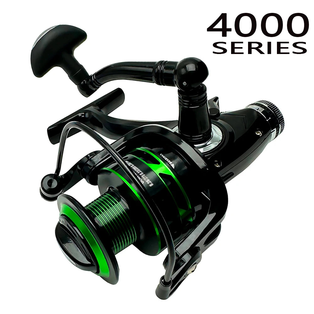 Carp Double Brake Design Spinning Fishing Reel Gear Ratio 5.2:1 High-speed with Dual Braking System Bass Travel Fishing Gear