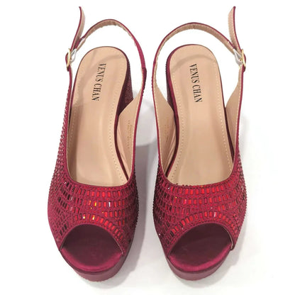 High Heels 2024 Women's Purple Luxury Designer Split Square Toe Rhinestone Wedding Shoes and Wedding Set