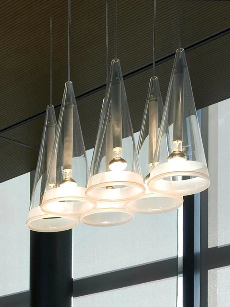 Modern Art Deco Pendant Lights New Creative Living Room Villa Designer Taper Glass Hanging Lamps Ceiling Minimalist Decor Trendy
